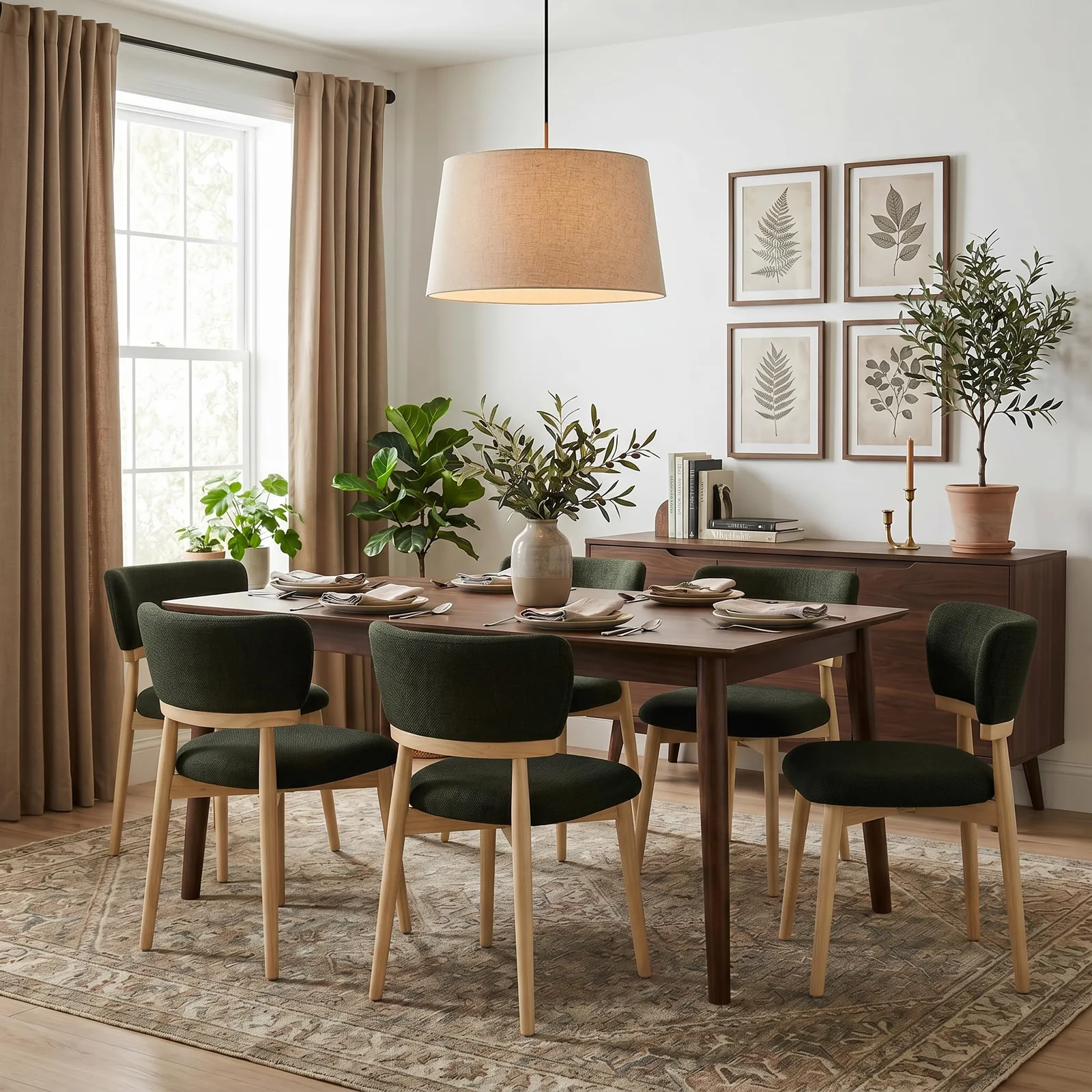 Dining chairs around a family table