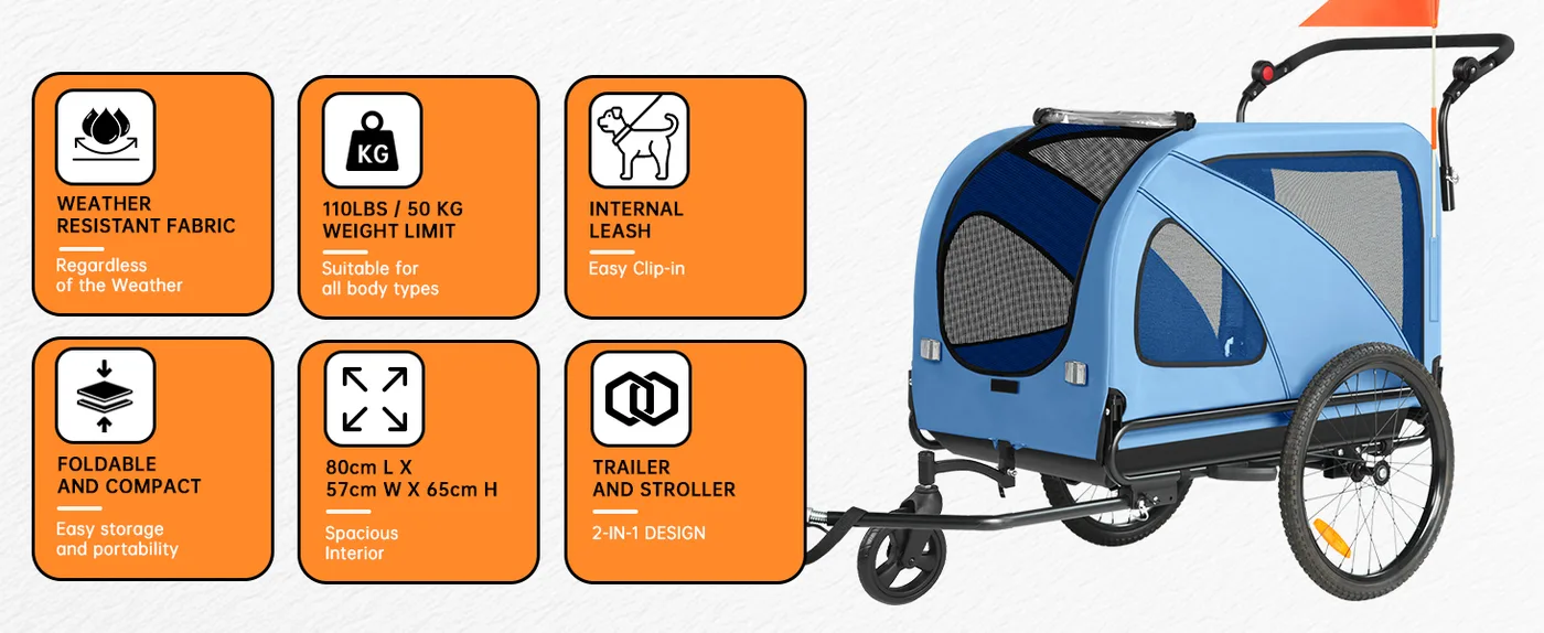 Scout 2-in-1 Dog Bike Trailer & Stroller detail
