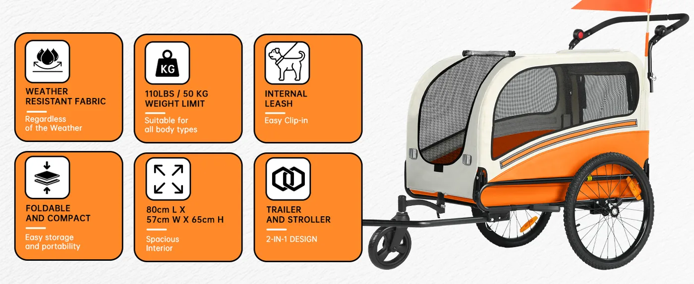 Scout 2-in-1 Dog Bike Trailer & Stroller detail