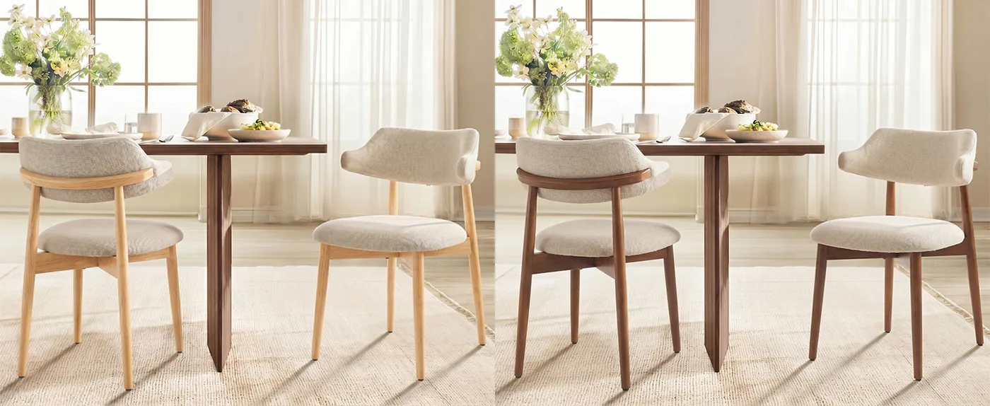 Juniper Curved-Arm Dining Chair detail