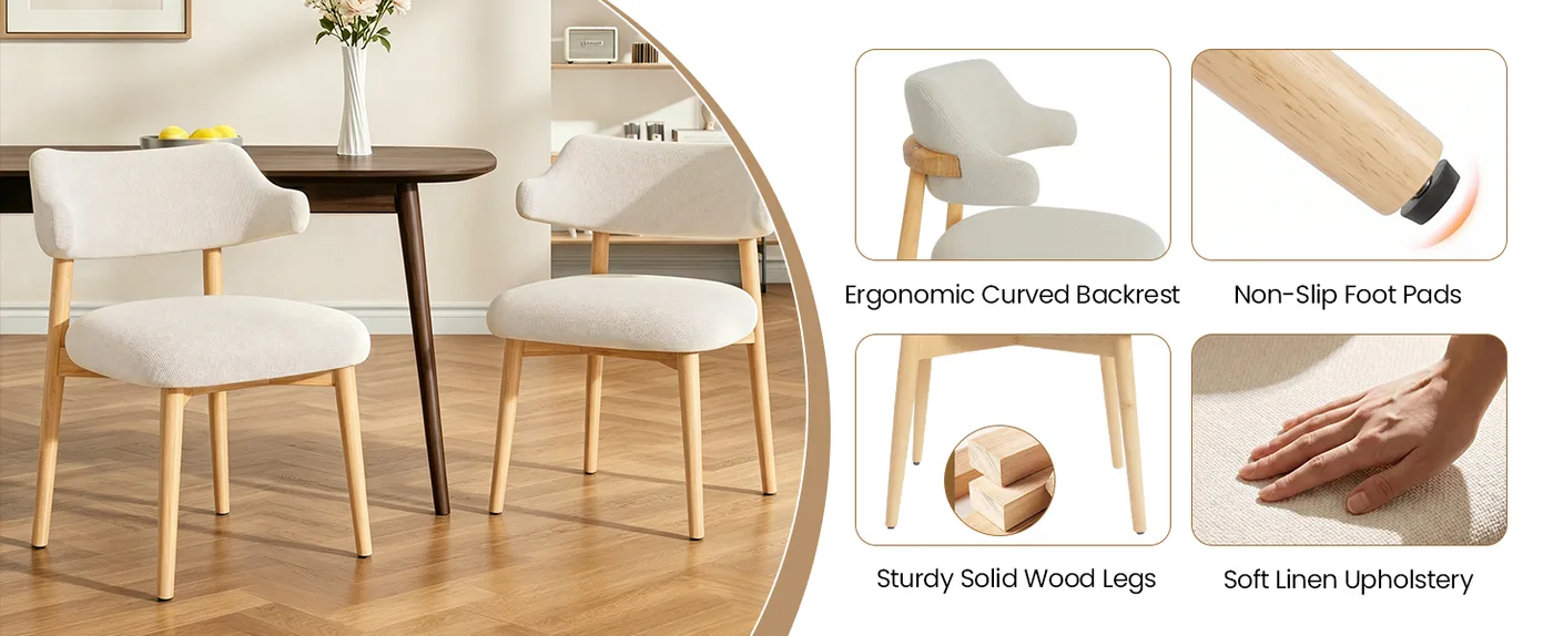 Juniper Curved-Arm Dining Chair detail