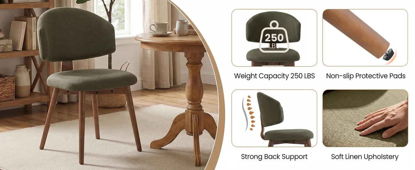 Fern Upholstered Dining Chair detail
