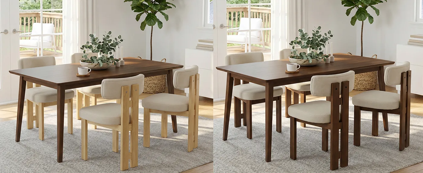 Isla Armless Dining Chair detail