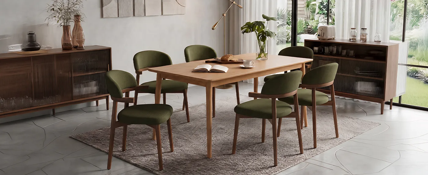 Arden Wood-Arm Dining Chair detail