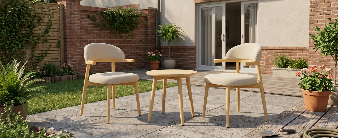 Arden Wood-Arm Dining Chair detail