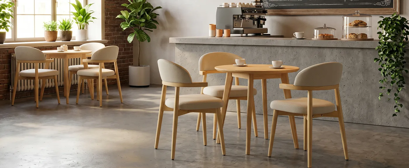 Arden Wood-Arm Dining Chair detail