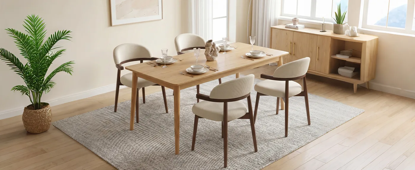 Arden Wood-Arm Dining Chair detail