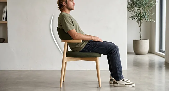 Arden Wood-Arm Dining Chair detail