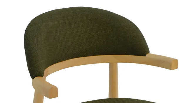 Arden Wood-Arm Dining Chair detail