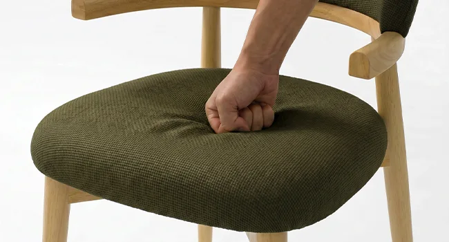 Arden Wood-Arm Dining Chair detail