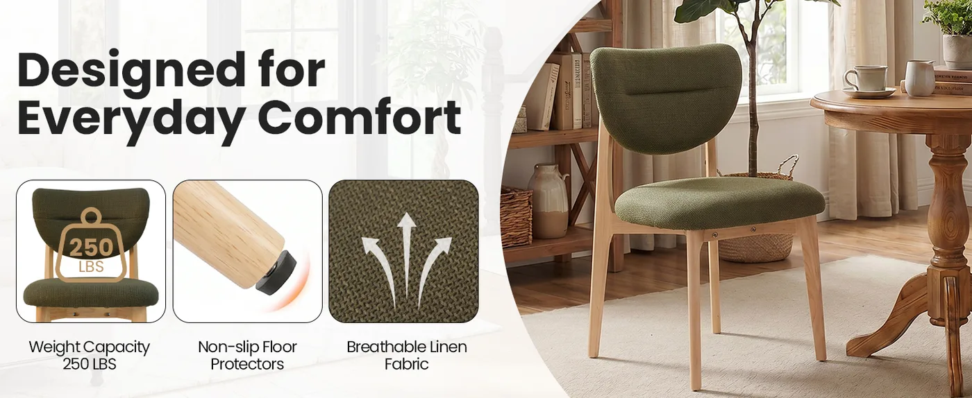 Harlow Curved-Back Dining Chair detail