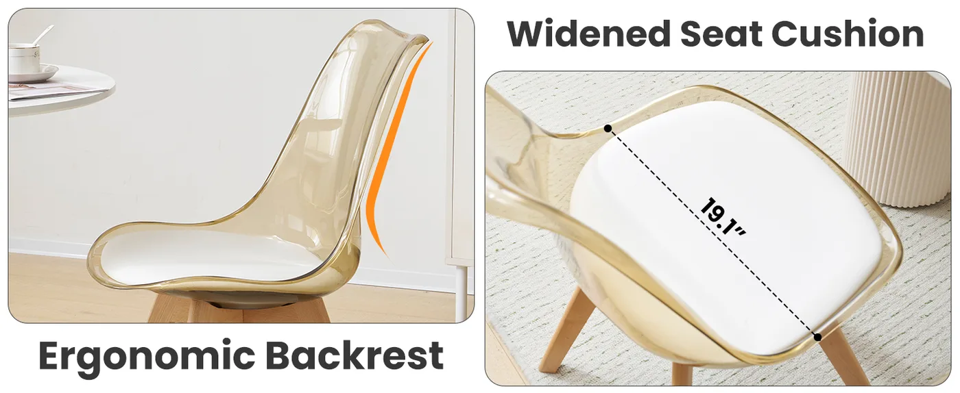 Lucent Acrylic Dining Chair detail