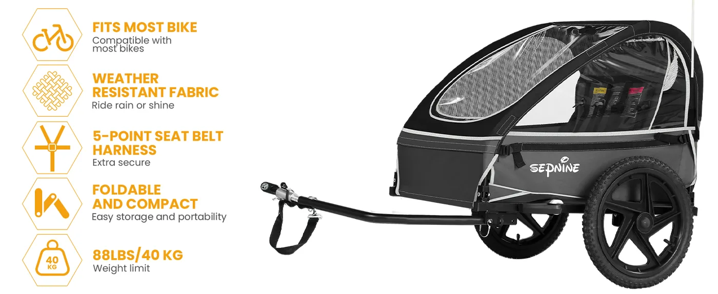 Voyager Kids Bike Trailer detail