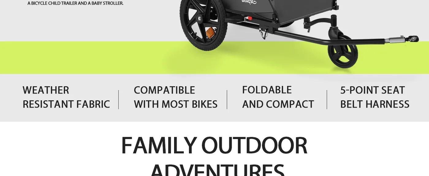 Voyager 2-in-1 Kids Bike Trailer & Stroller detail