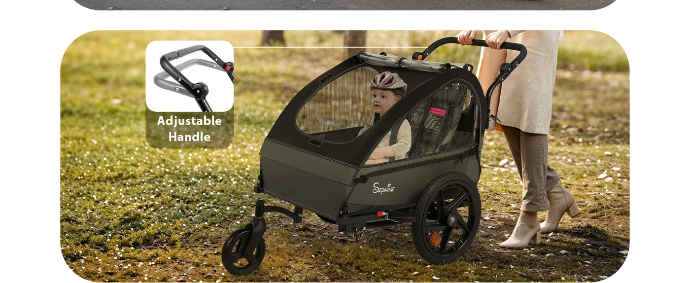 Voyager 2-in-1 Kids Bike Trailer & Stroller detail