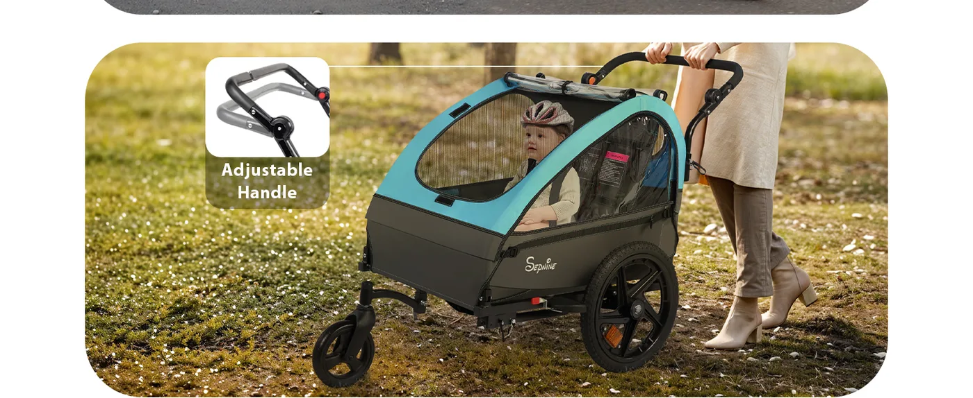 Voyager 2-in-1 Kids Bike Trailer & Stroller detail