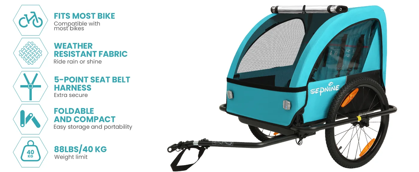 Trailblazer Double Kids Bike Trailer detail