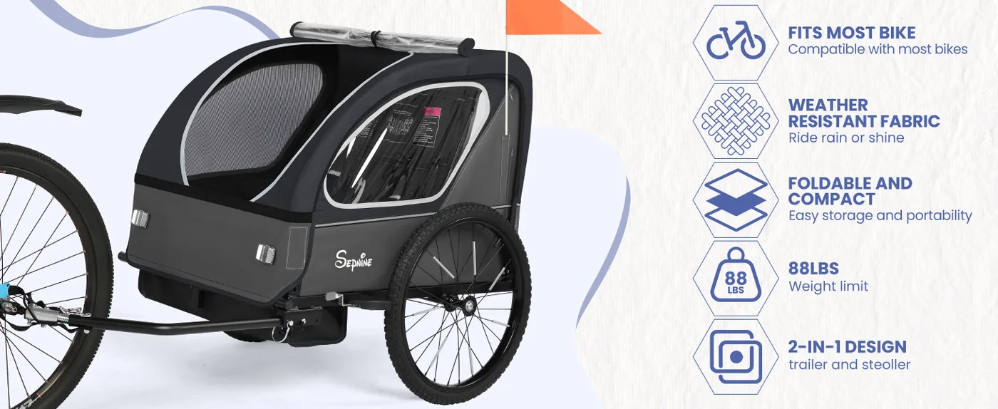 Odyssey 2-in-1 Kids Bike Trailer detail