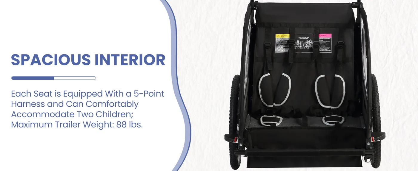 Odyssey 2-in-1 Kids Bike Trailer detail