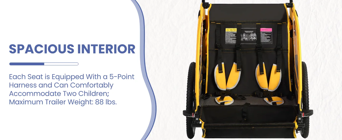 Odyssey 2-in-1 Kids Bike Trailer detail