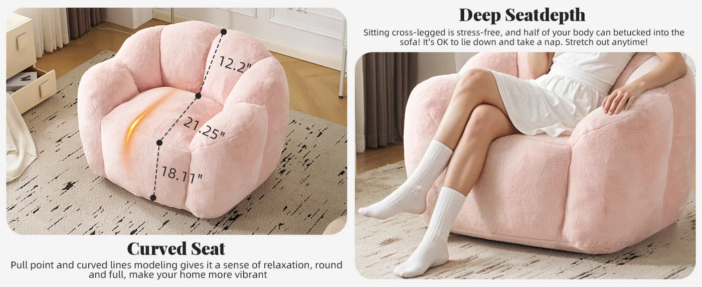 Petal Bean Bag Chair detail