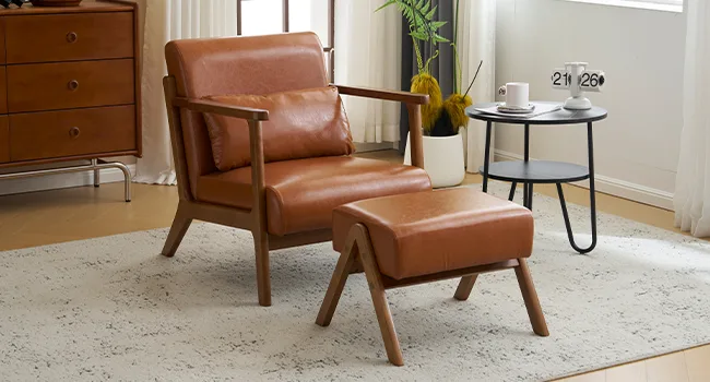 Dawson Lounge Chair & Ottoman detail