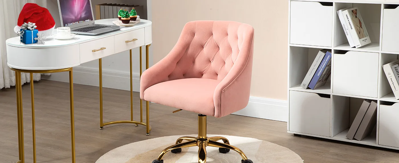 Aurelia Tufted Swivel Vanity Chair detail