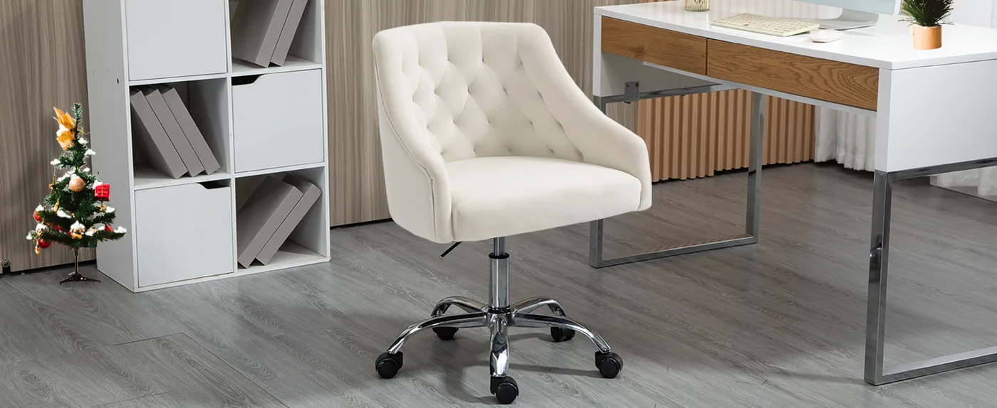 Aurelia Tufted Swivel Vanity Chair detail