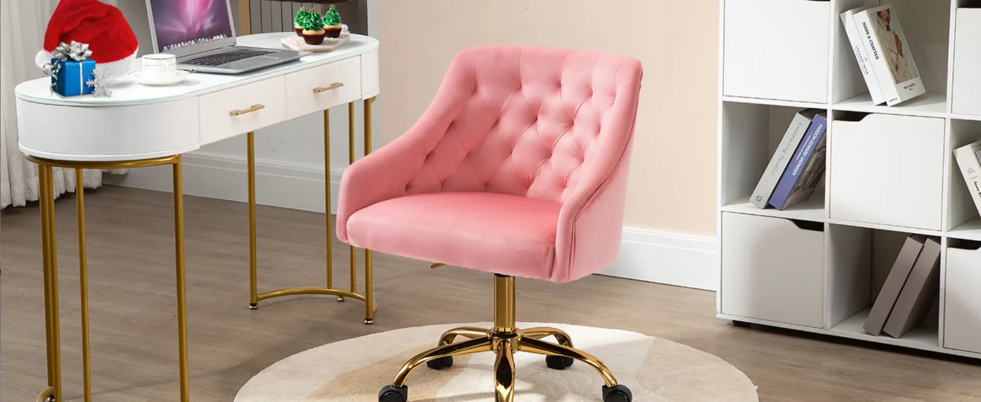 Aurelia Tufted Swivel Vanity Chair detail