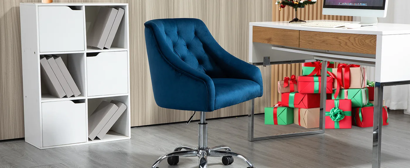 Aurelia Tufted Swivel Vanity Chair detail