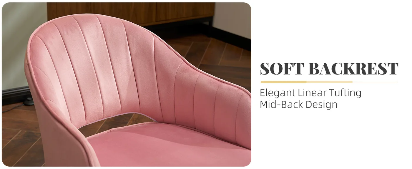 Colette Tufted Velvet Desk Chair detail