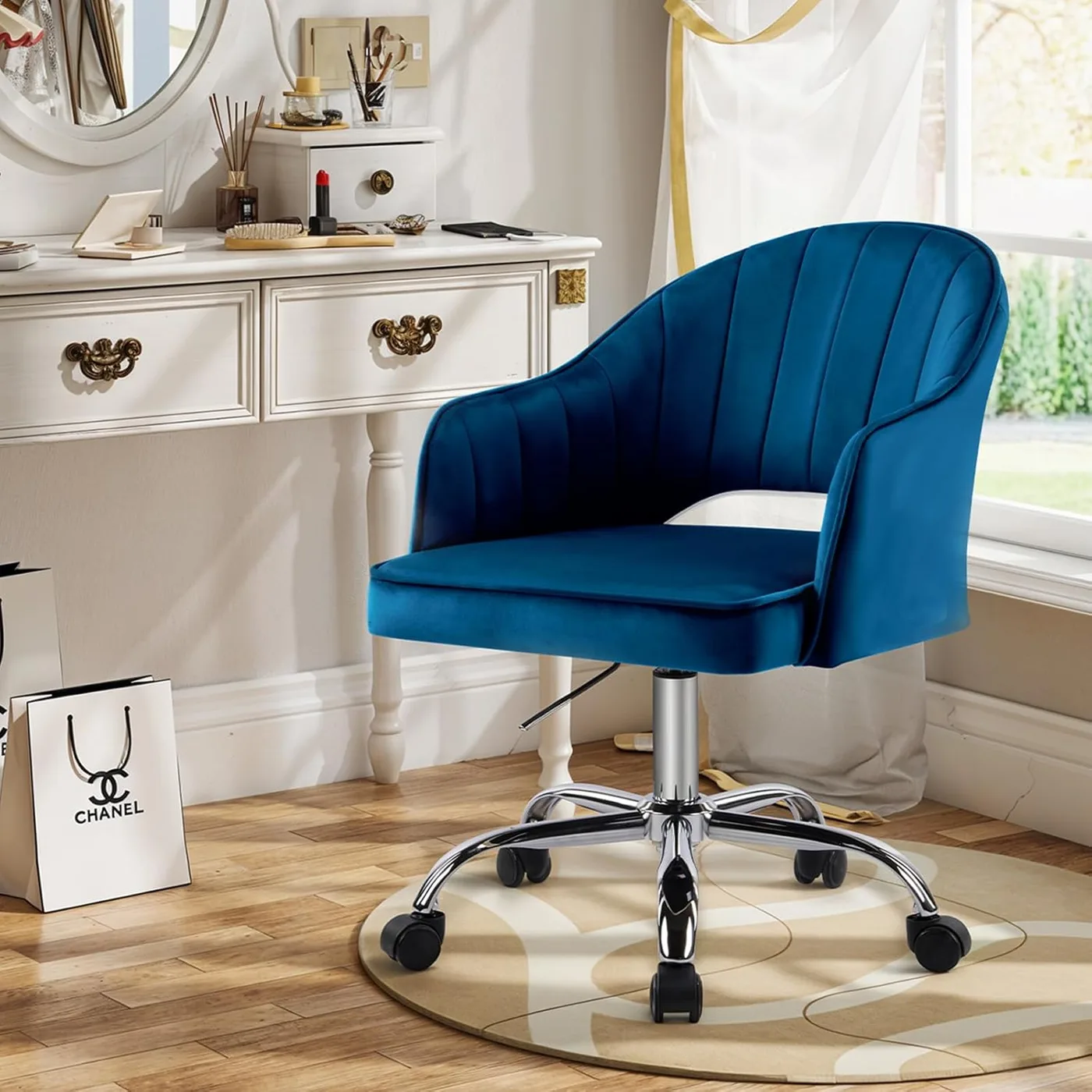 Colette Tufted Velvet Desk Chair