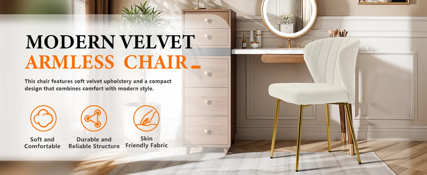 Odette Pleated Velvet Dining Chair detail