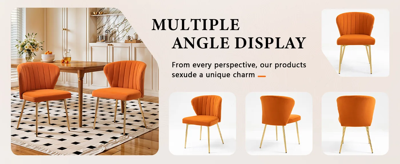 Odette Pleated Velvet Dining Chair detail