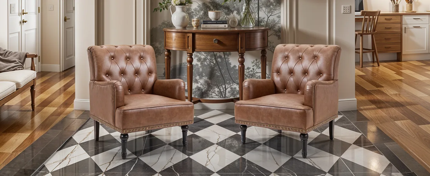 Winston Leather Club Chair detail