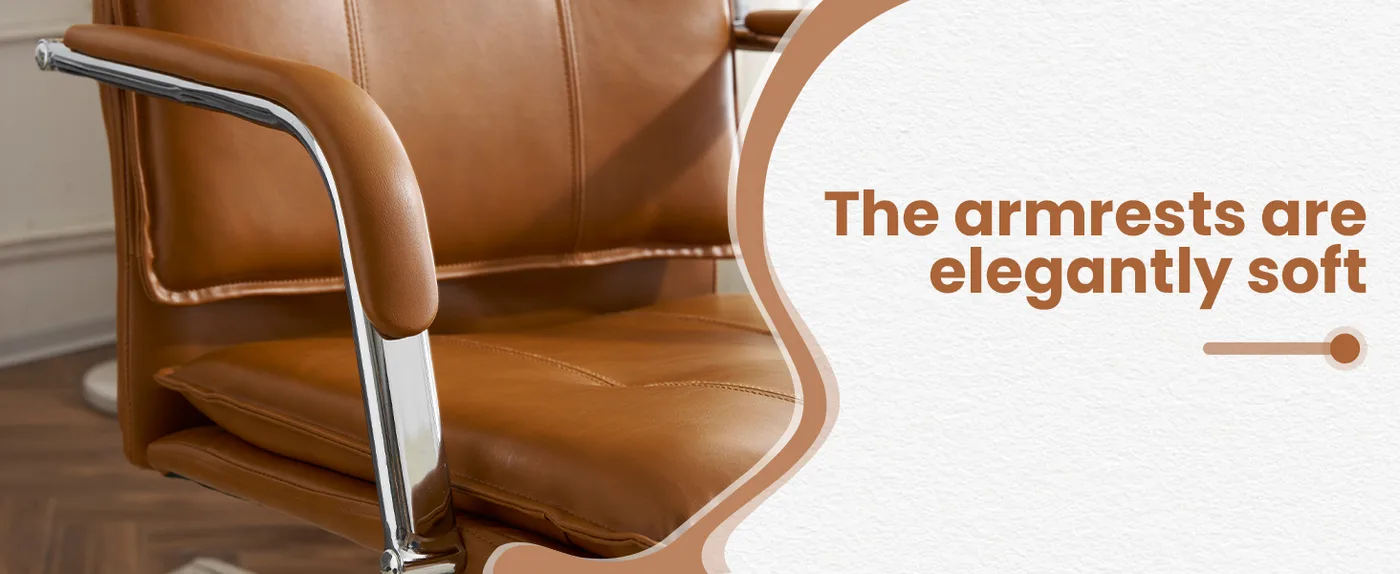 Sloane Faux-Leather Office Chair detail