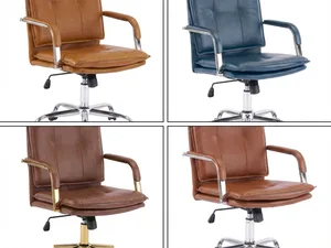 Sloane Faux-Leather Office Chair detail