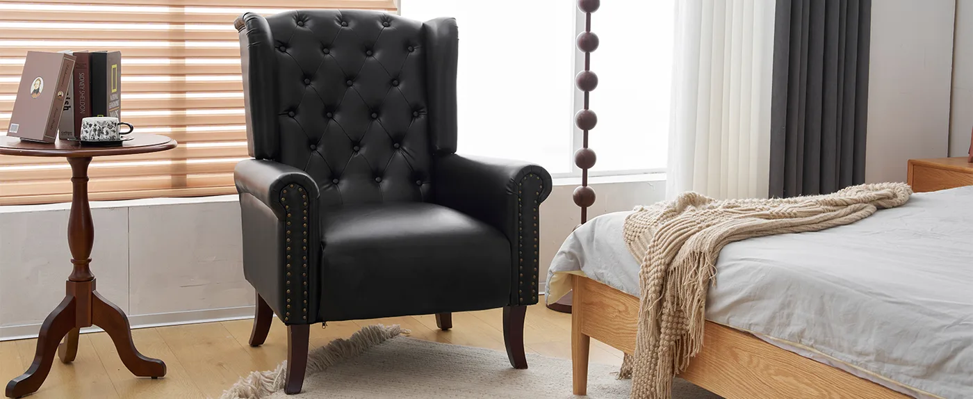 Marlow Leather Accent Chair detail