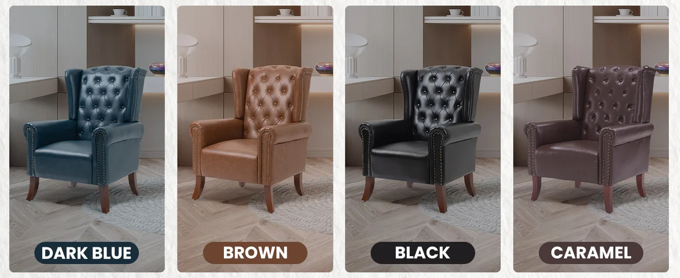 Marlow Leather Accent Chair detail