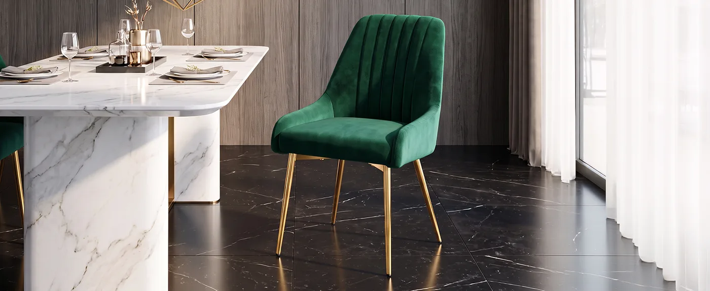 Camille Channel-Back Dining Chair detail