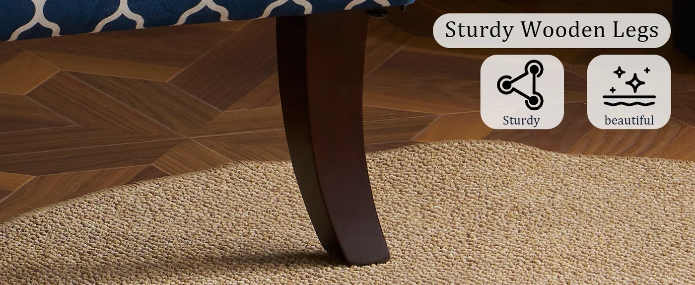 Hastings Plaid Wingback Chair detail