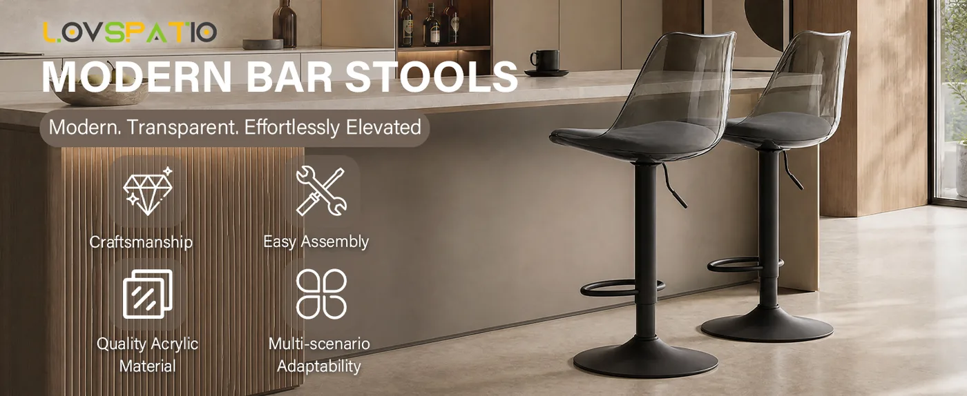 Halo Adjustable Swivel Bar Stool detail