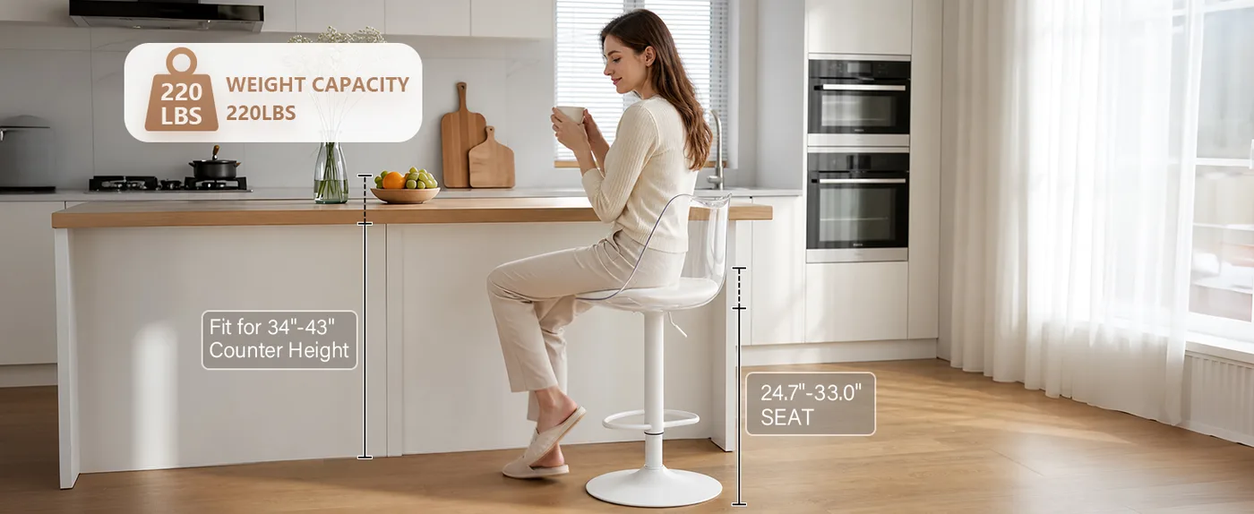 Halo Adjustable Swivel Bar Stool detail