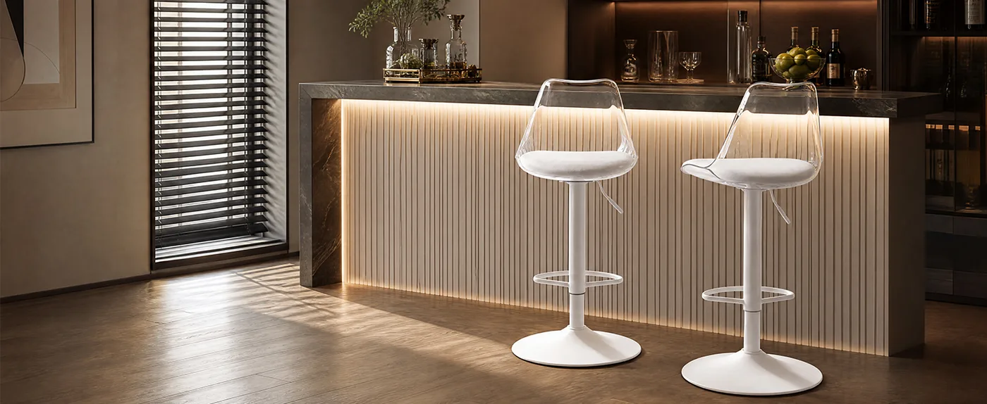 Halo Adjustable Swivel Bar Stool detail