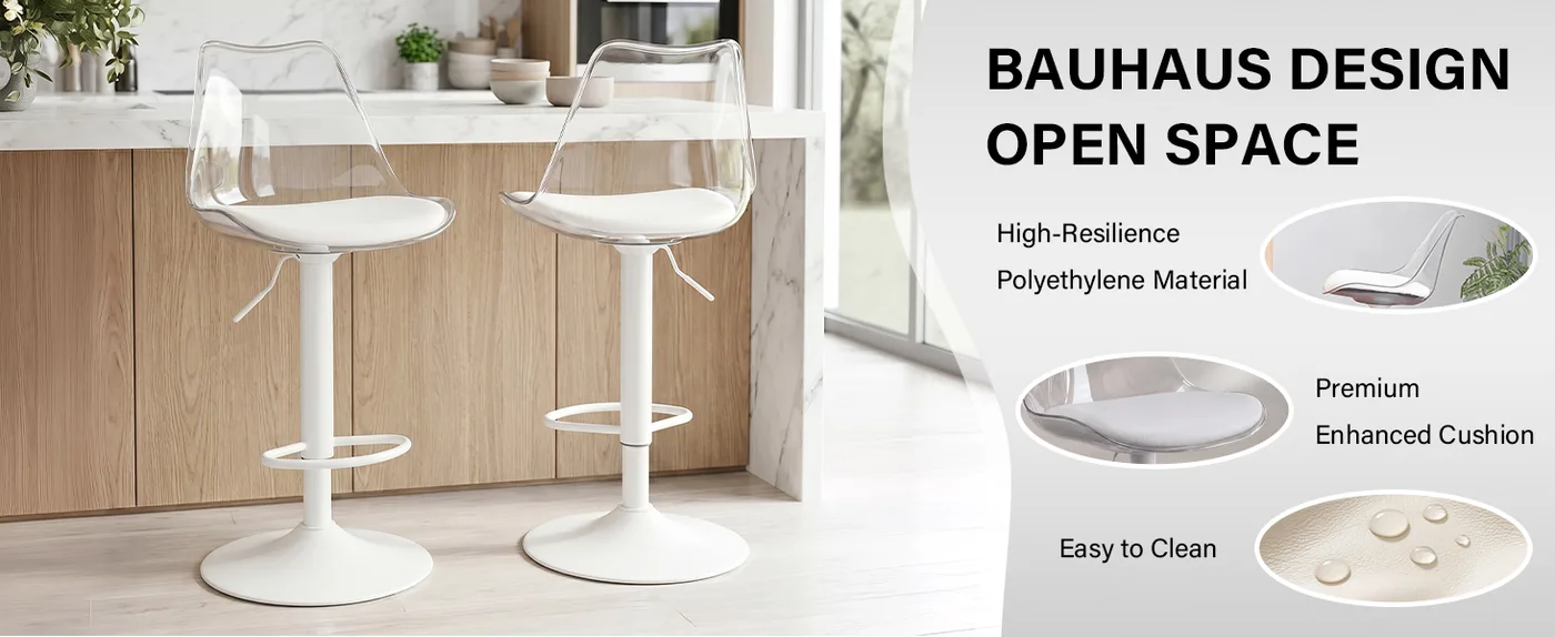 Halo Adjustable Swivel Bar Stool detail