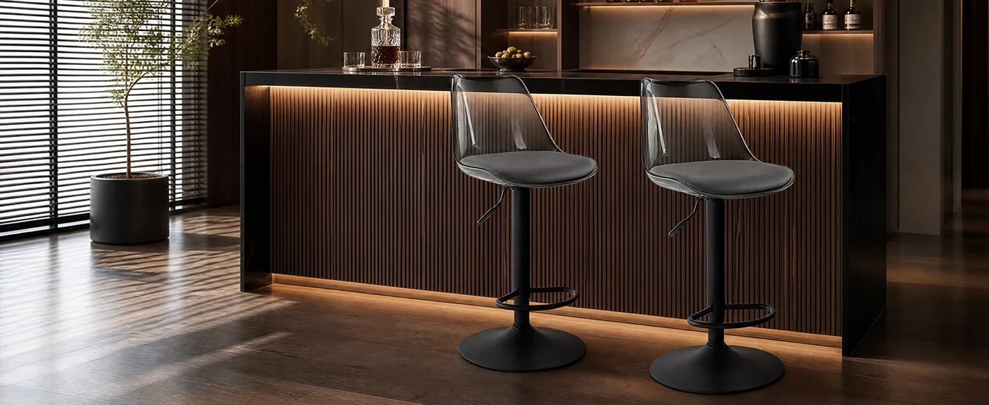 Halo Adjustable Swivel Bar Stool detail