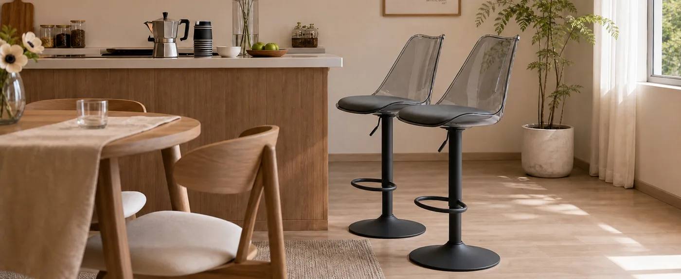 Halo Adjustable Swivel Bar Stool detail