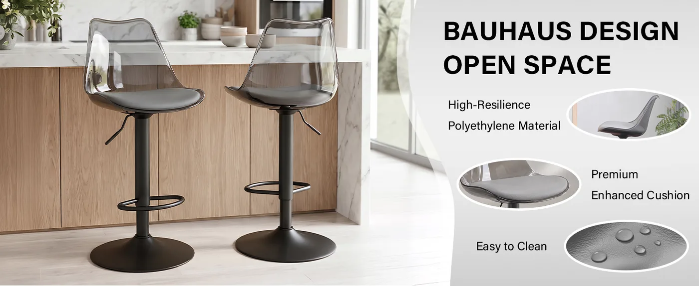 Halo Adjustable Swivel Bar Stool detail
